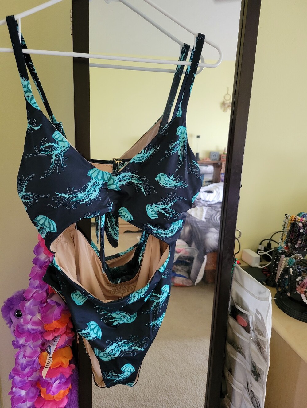 MeUndies Black & Teal Jellyfish Print One-Piece